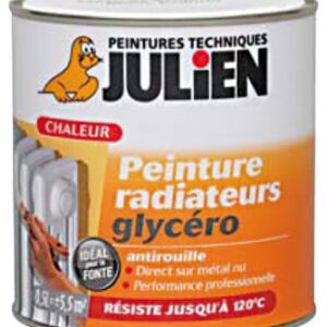 Peinture radiateurs glycero - direct sur métal - résiste à 120°c - 0,5 l - brillant - blanc. disponible abidjan cote d'ivoire.