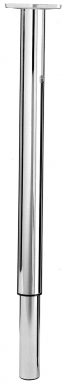 Pied ø 60 mm hauteur réglable de 710 à 1300 mm socle alu tube acier laqué blanc​ ​. disponible abidjan cote d'ivoire.