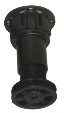Pieds de meuble cuisine vérin réglable 130/185 mm ø 34 mm plast noir. disponible abidjan cote d'ivoire.