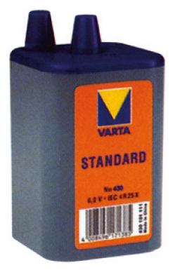 Pile 4r25 plastique à ressort - 6 v - dimensions hxlxp : 115x67x67 mm. disponible abidjan cote d'ivoire.