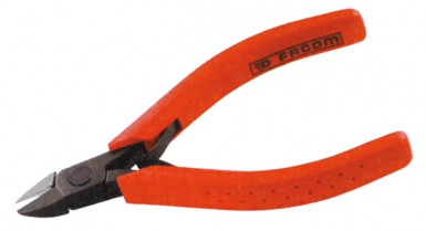 Pince coupante "coupe à ras" - brunie mate, gaine rouge - bec allongé - long. disponible abidjan cote d'ivoire.