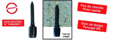 Piton de suspension direct béton rapido m8 finition zinguée noire sachet de 20. disponible abidjan cote d'ivoire.