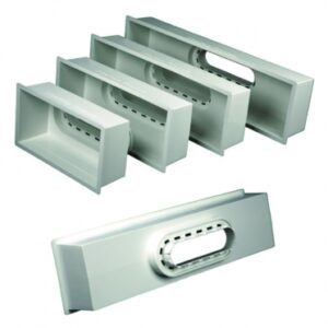 Plénum soufflage abs m1 600x150 piquage ovalisé 160/200 mm. disponible abidjan cote d'ivoire.