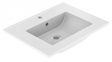Plan céramique max simple vasque pour meuble 70 cm - (l 70,5 cm / h 17 cm / p 46,2 cm) - blanc brillant. disponible abidjan cote d'ivoire.