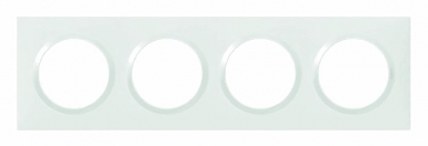 Plaque carrée dooxie 4 postes finition blanc. disponible abidjan cote d'ivoire.