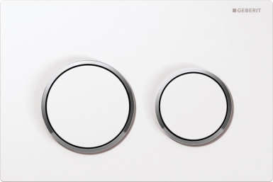 Plaque de déclenchement omega20 double touche - chromé brillant. disponible abidjan cote d'ivoire.