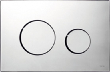 Plaque de déclenchement teceloop plastic double touche - chromé brillant. disponible abidjan cote d'ivoire.