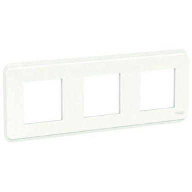 Plaque de finition unica pro 3 postes 3x2 modules horizontale ou verticale 85x227 mm finition blanc. disponible abidjan cote d'ivoire.