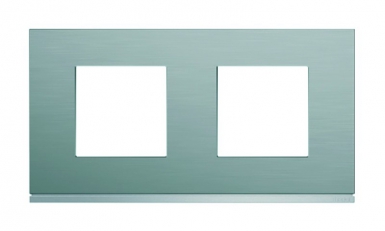 Plaque gallery horizontal entraxe 71 mm 2 postes bright inox inox brillant. disponible abidjan cote d'ivoire.