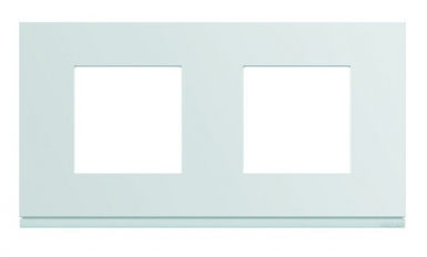 Plaque gallery horizontal entraxe 71 mm 2 postes pure blanc. disponible abidjan cote d'ivoire.