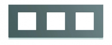 Plaque gallery horizontal entraxe 71 mm 3 postes taupe peinture métalisée. disponible abidjan cote d'ivoire.