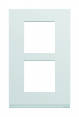 Plaque gallery vertical entraxe 57 mm 2 postes pure blanc. disponible abidjan cote d'ivoire.