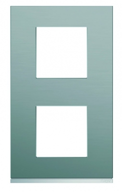 Plaque gallery vertical entraxe 71 mm 2 postes bright inox inox brillant. disponible abidjan cote d'ivoire.