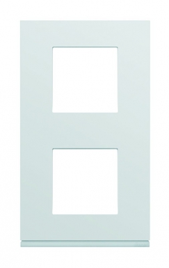 Plaque gallery vertical entraxe 71 mm 2 postes pure blanc. disponible abidjan cote d'ivoire.