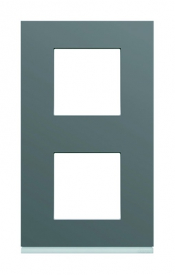 Plaque gallery vertical entraxe 71 mm 2 postes taupe peinture métalisée. disponible abidjan cote d'ivoire.