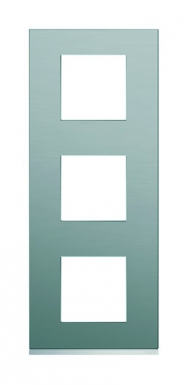 Plaque gallery vertical entraxe 71 mm 3 postes bright inox inox brillant. disponible abidjan cote d'ivoire.