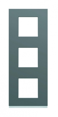 Plaque gallery vertical entraxe 71 mm 3 postes taupe peinture métalisée. disponible abidjan cote d'ivoire.