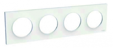 Plaque odace styl 4 postes entraxe 71 mm blanc brillant. disponible abidjan cote d'ivoire.