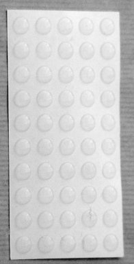 Plaquette de 64 butées de porte adhésives tranparentes ø 7 x 1,5 mm. disponible abidjan cote d'ivoire.