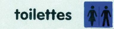 Plaquette plexiglas adhésive 170x40 mm toilettes h/f. disponible abidjan cote d'ivoire.
