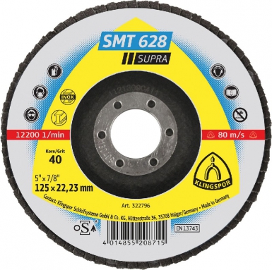 Plateau à lamelles smt 628 - ø 125 mm, grain 120. disponible abidjan cote d'ivoire.