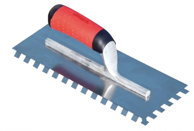 Platoir à colle inox 28 x 12 cm - dents carrées 8 x 8 mm 45°. disponible abidjan cote d'ivoire.