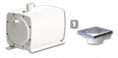 Pompe sanifloor 1 - siphon pour sols à carreler. disponible abidjan cote d'ivoire.