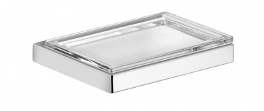 Porte-savon avec coupe en cristal enlevable - edition 11 - chromé. disponible abidjan cote d'ivoire.