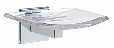 Porte-savon mural - tilda - chromé/polycarbonate. disponible abidjan cote d'ivoire.