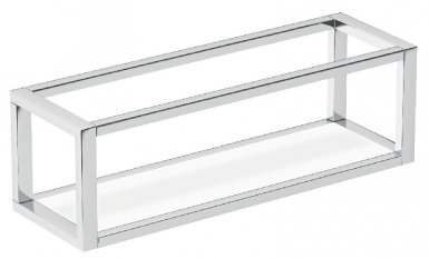 Porte-serviette avec tablette/panier - 35 x 11 cm - the grid - chromé. disponible abidjan cote d'ivoire.