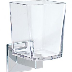 Porte-verre mural - tilda - chromé/polycarbonate. disponible abidjan cote d'ivoire.