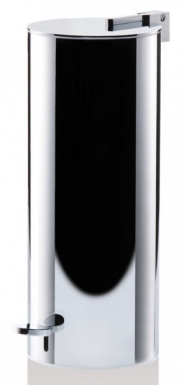 Poubelle ronde à pédale - récipient intérieur 2,6 l - h 33,5 x ø 14,5 cm - chromé. disponible abidjan cote d'ivoire.