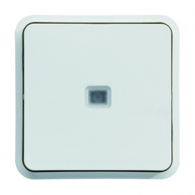 Poussoir inverseur 1o/1f lumineux 10a 250 v coloris blanc. disponible abidjan cote d'ivoire.
