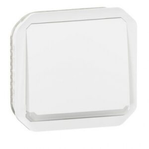 Poussoir no lumineux avec voyant étanche plexo 10a ip55 ik08 avec enjoliveur finition blanc. disponible abidjan cote d'ivoire.