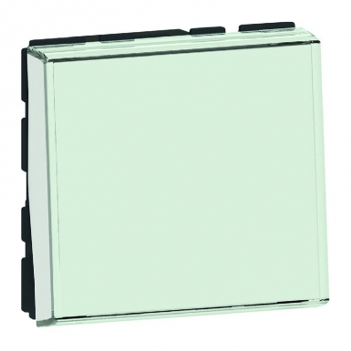 Poussoir ou poussoir inverseur avec porte-étiquette mosaic easy-led 6a 250v~ 2 modules - blanc antimicrobien. disponible abidjan cote d'ivoire.