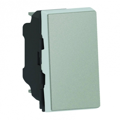 Poussoir ou poussoir inverseur mosaic easy-led 6a 250v~ 1 module - alu. disponible abidjan cote d'ivoire.