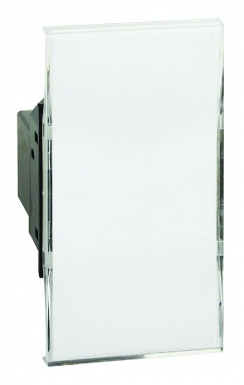 Poussoir porte étiquette avec led living now complet avec enjoliveur transparent - 2 modules. disponible abidjan cote d'ivoire.