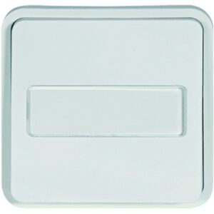 Poussoir simple porte-étiquette 1o 10a 250 v coloris blanc. disponible abidjan cote d'ivoire.