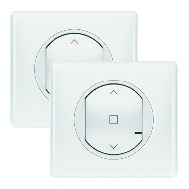 Prêt à poser céliane commander un volet roulant avec 1 commande sans fil et 1 interrupteur 230v~ livré complet blanc. disponible abidjan cote d'ivoire.