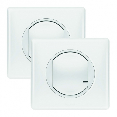 Prêt à poser céliane créer un va-et-vient avec 1 commande sans fil et 1 interrupteur 230v~ livré complet blanc. disponible abidjan cote d'ivoire.