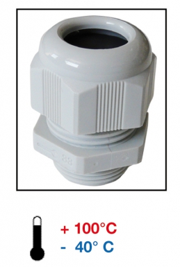 Presse-étoupe polyamide gris + écrou iso 32 n°8 ø câble 18 à 25 mm sachet 3 p. disponible abidjan cote d'ivoire.