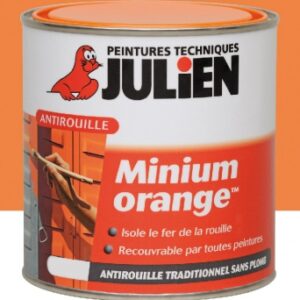 Primaire antirouille minium orange mat – tous alliages ferreux – usage industriel ou domestique – intérieur/extérieur – 0,25l. disponible abidjan cote d'ivoire.