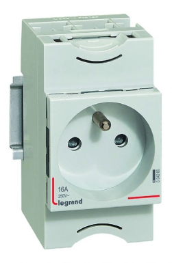 Prise de courant modulaire 10a à 16a 250v~ - 2p+t à éclips - 2,5 modules. disponible abidjan cote d'ivoire.