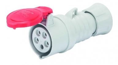 Prise mobile droite protégées 3p+n+t 380v 50/60 hz ip44 32a. disponible abidjan cote d'ivoire.