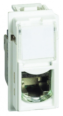 Prise rj45 catégorie6 ftp living now pour applications grade 1 et grade 2 avec enjoliveur blanc - 1 module. disponible abidjan cote d'ivoire.