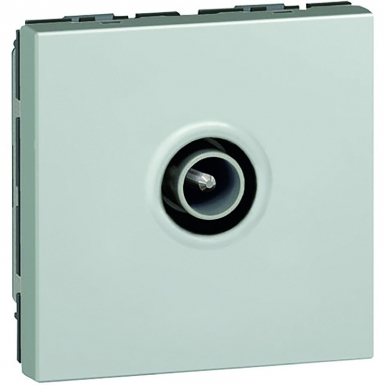 Prise télévision ø 9,52 mm mâle mosaic 2 modules - alu. disponible abidjan cote d'ivoire.