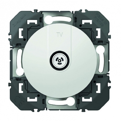 Prise tv simple étoile blindée dooxie finition blanc. disponible abidjan cote d'ivoire.