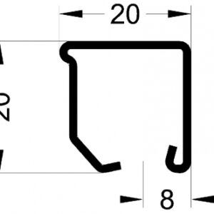 Profilé acier galva parclose v55 720 dim. disponible abidjan cote d'ivoire.