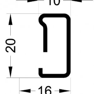 Profilé acier galva parclose v55 810 dim. disponible abidjan cote d'ivoire.