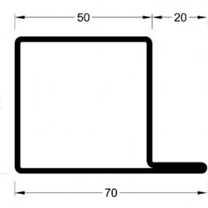 Profilé à ailette type l série 50 " v55010 " lg. disponible abidjan cote d'ivoire.